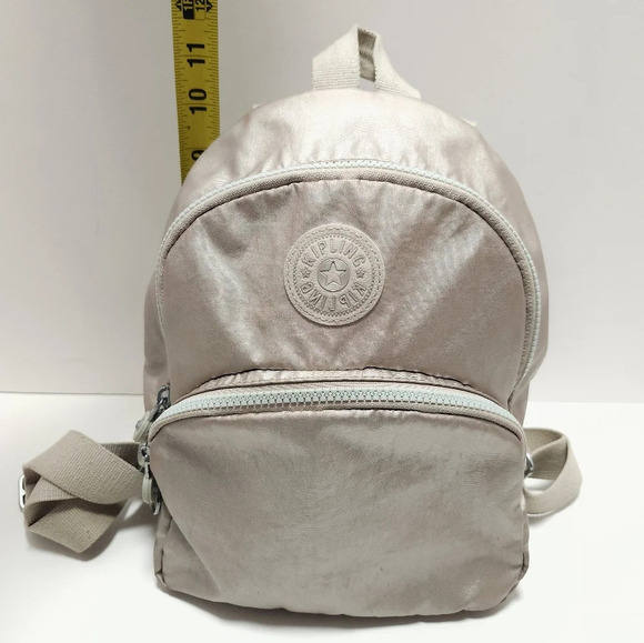 Kipling Womens Backpack metallic silver / Gold - Picture 10 of 12